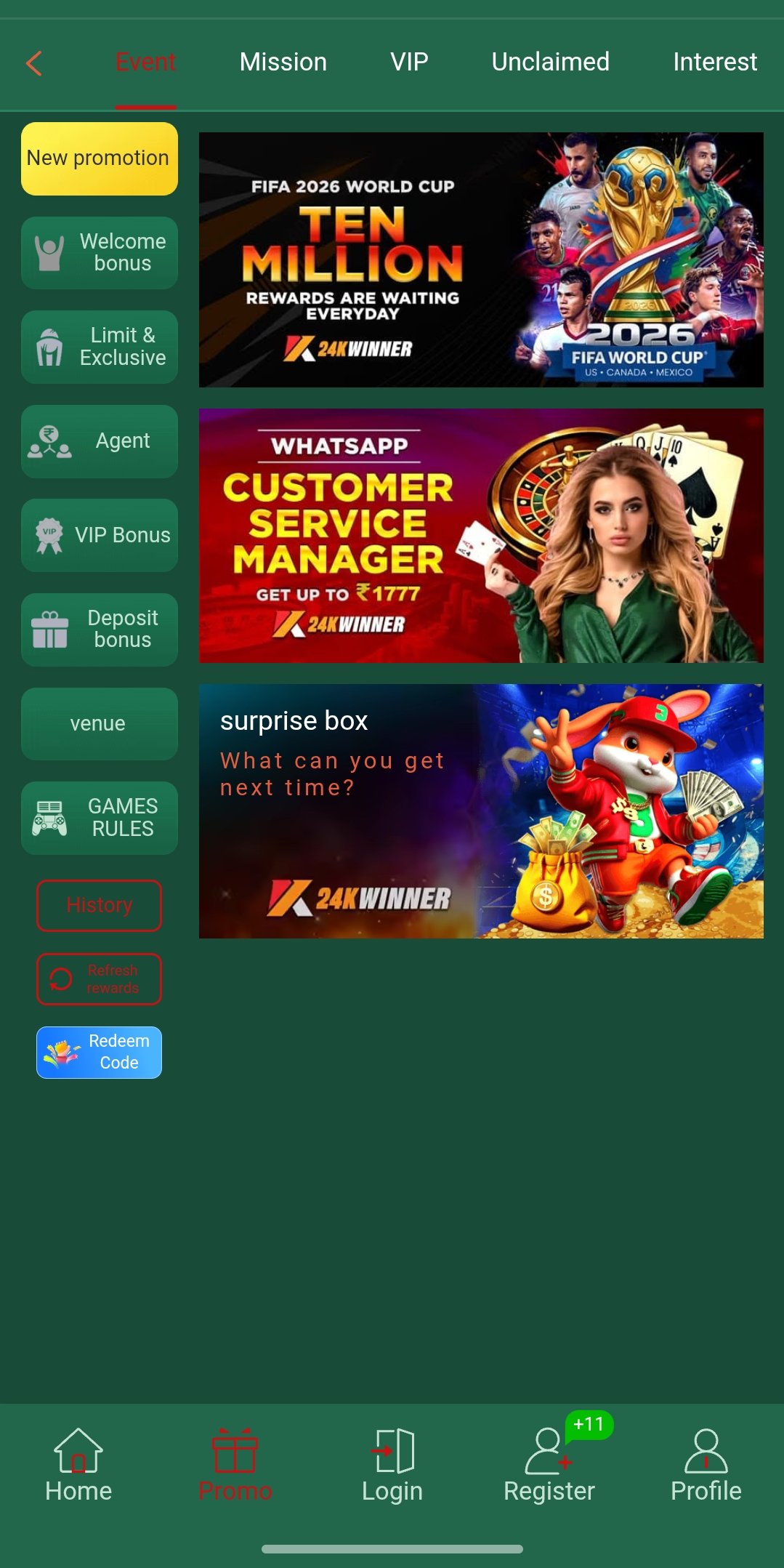 24KWINNER app screenshot 3